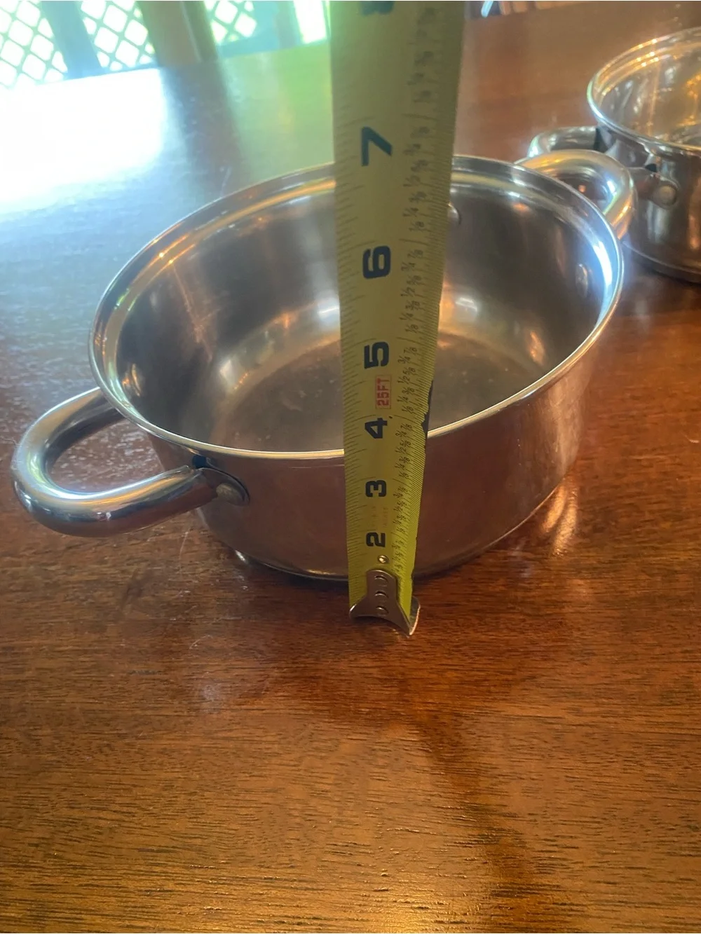 Set of 2 Stainless Steel 18-10 Cook N Home Pots 7” and 8”